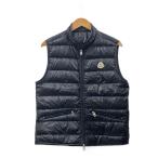 ショッピングmoncler MONCLER◆GUI GILET/ダウンベスト/2/ナイロン/BLK/B10914336199 53029