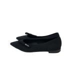 PRADA◆ポインテッドトゥ リボン/パンプス/36/BLK