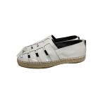 sergio rossi◆エスパドリーユ/40/WHT/レザー/A