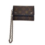 LOUIS VUITTON◆ポルト・フォイユ・コンパクト_モノグラム・マカサー/PVC/BRW/メンズ//