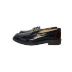 TOD’S◆ダブルTローファー/XXW59C0DU10SHAB999/フリンジ/ブラック/38 1/2