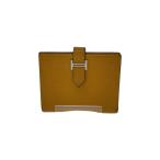 ショッピングHERMES HERMES◆ベアンコンパクト/財布/イエロー/メンズ//
