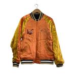 AVIREX◆スカジャン/VELVETEEN SUKA JACKET/別珍/リバーシブル/L/コットン/NVY