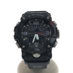 CASIO◆MUDMASTER/クォーツ腕時計/デジアナ/レザー/BLK/BLK/GG-B100