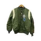 STUSSY◆00s/MA-1/25周年/フライトジャケット/M/ナイロン/カーキ/ワッペン/ステューシー