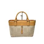 ショッピングBURBERRY BURBERRY◆ハンドバッグ/キャンバス/ベージュ/チェック/シャドー