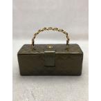 CHANEL◆バッグ/エナメル/カーキ/バニティバッグ/シャネル//