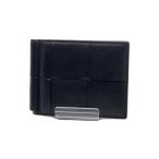 ショッピングbottega BOTTEGA VENETA◆2つ折り財布/マネークリップ/レザー/BLK/無地/メンズ