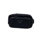 PRADA* сумка-пояс / нейлон /BLK/ одноцветный //