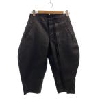 ショッピングGARCONS COMME des GARCONS◆クロップドパンツ/S/フェイクレザー/BLK/無地/GO-P009