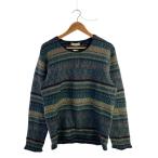 ショッピングノルディック ISSEY MIYAKE MEN◆ニット・セーター(厚手)/M/ウール/GRN/総柄/99ss/ノルディック