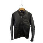 Schott◆シングルライダースジャケット/36/レザー/BLK
