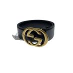 GUCCI* ремень / кожа /BLK/ одноцветный / женский /037.394.1510/GG Logo гол to пряжка /70.28//