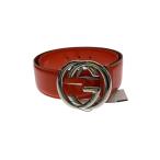 GUCCI* ремень / кожа /ORN/ одноцветный / женский /037.194.0979/GG Logo серебряный пряжка /70.28//