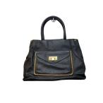 ショッピングchloe Chloe◆トートバッグ/レザー/BLK