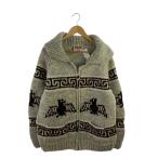turk◆カウチンニット・セーター(厚手)/サンダーバード/ウール/GRY/総柄