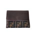 FENDI◆2つ折り財布/フェンディ/ブラウン/茶/キャンバス/BRW/総柄