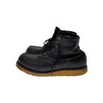 ショッピングred RED WING◆6-INCH CLASSIC MOC BOOT/6 インチクラシックモックブーツ/US9/BLK/レザー