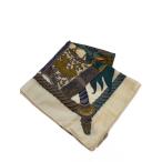 HERMES◆ストール/カシミア/マルチカラー/総柄/レディース/カレ140