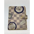 ショッピングダミエ LOUIS VUITTON◆アジェンダPMパッチ_ダミエ・アズール_GRY/レザー/GRY/レディース