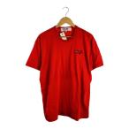 PLAY COMME des GARCONS◆PLAY T-SHIRT DOUBLU HEART/Tシャツ/XXL/コットン/RED/AZ-T226