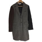 ショッピングGARCONS COMME des GARCONS SHIRT◆3AW/チェスターコート/S/ウール/GRY/FL-J003/ロングコート