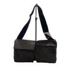GUCCI◆ウエストバッグ_GGキャンバス/キャンバス/ブラック/総柄/28566/色ヤケ・状態考慮