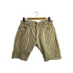 EVISU◆ショートパンツ/36/コットン/BEG/ストライプ/2001//