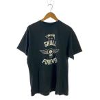STUSSY◆00s/SKULL HALL Of FAME/カットソー/L/コットン/BLK/プリント