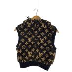 ショッピングVUITTON LOUIS VUITTON◆モノグラムテディスリーブレスジャケット/ベスト/36/ウール/BRW/総柄/FQJA04GP1