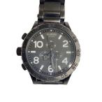 NIXON◆クォーツ腕時計/アナログ/ステンレス/BLK/BLK/THE51-30CHRONO