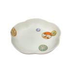 深川製磁◆鉢/WHT/寿赤絵/梅型6号鉢