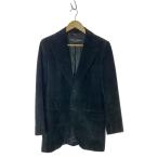 ショッピングGABBANA DOLCE&GABBANA◆レザー2Bテーラードジャケット/46/羊革/スウェード/ブラック//