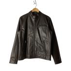 EDDIE BAUER◆レザージャケット・ブルゾン/M/レザー/BRW/無地