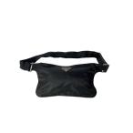 PRADA* сумка-пояс / нейлон /BLK/ одноцветный 