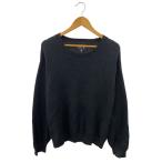 STUSSY◆ニット・セーター(厚手)/L/コットン/BLK/117130/Bent Crown Sweater