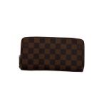 ショッピングダミエ LOUIS VUITTON◆1)ジッピー・ウォレット_ダミエ・エベヌ/PVC/BRW/総柄/メンズ