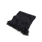 ショッピングVUITTON LOUIS VUITTON◆マフラー/ウール/BLK/総柄/メンズ