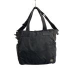 PORTER◆トートバッグ/ナイロン/BLK/無地