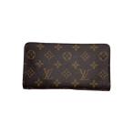 LOUIS VUITTON◆ポルト・モネ・ジップ_モノグラム・キャンバス_BRW/PVC/BRW/レディース