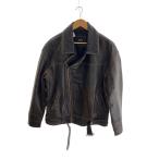 ショッピングzara ZARA◆レザージャケット・ブルゾン/L/レザー/BRW/水牛皮革