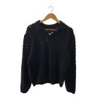 ショッピングstussy STUSSY◆ニット・セーター(厚手)/M/コットン/BLK/無地/117235