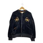 rehacer◆スカジャン/S/ベロア/BLK