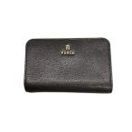 FURLA◆2つ折り財布/--/BLK/無地/レディ