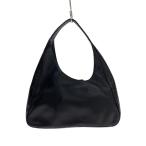 ショッピングPRADA PRADA◆ホーボー/オールレザーワンショルダ-/ショルダーバッグ/レザー/BLK