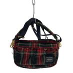 PORTER◆ショルダーバッグ/--/RED/チェック