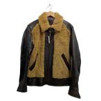 熊ジャン/レザージャケット・ブルゾン/XXL/レザー/BRW