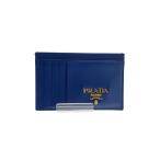 PRADA* футляр для карточек / телячья кожа /NVY/ одноцветный / женский 