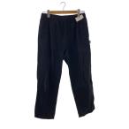 STUSSY◆BRUSHED BEACH PANT/S/コットン/BLK/無地/116423//