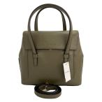 LOEWE◆ショルダーバッグ/レザー/KHK//
